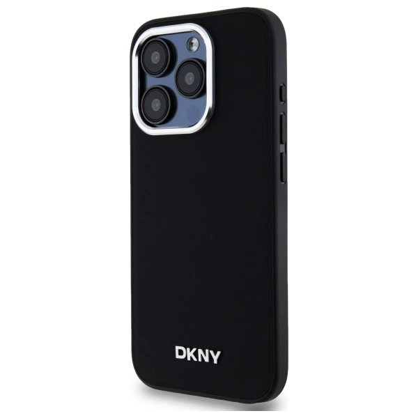 DKNY Plain Logo MagSafe iPhone 15 Pro Max Case - Blackeng