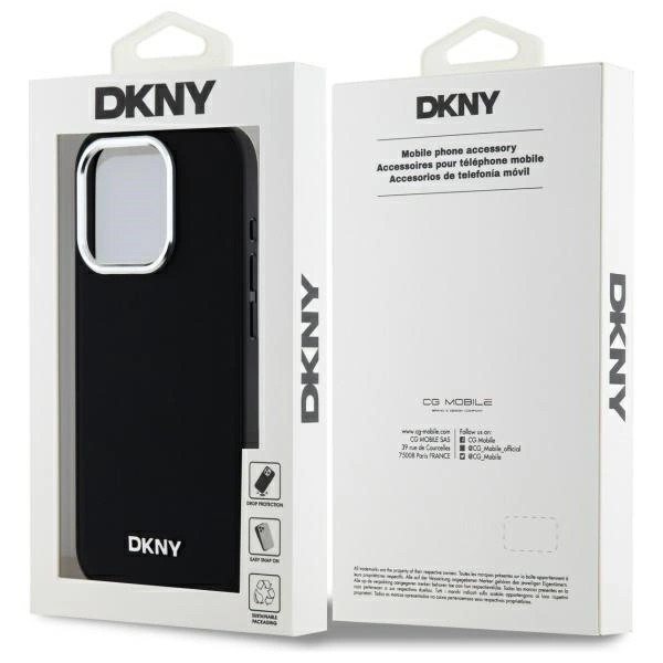 DKNY Plain Logo MagSafe iPhone 15 Pro Max Case - Blackeng