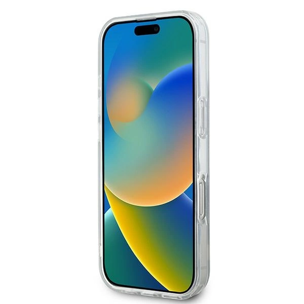 DKNY Repeat Texture Pattern With Stripe case for iPhone 16 Pro - blackeng