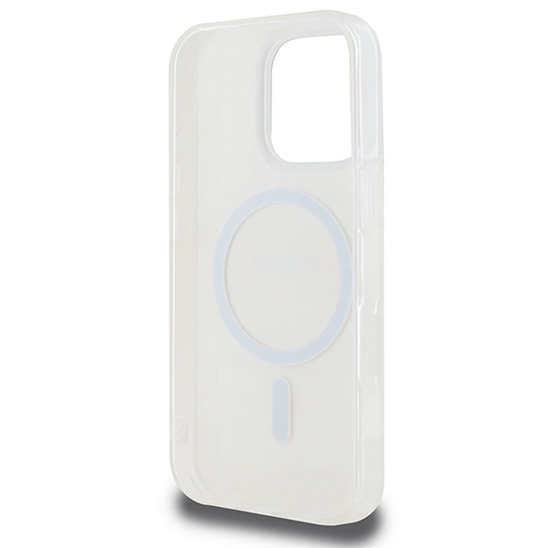 DKNY Repeat Texture Pattern & Stripe MagSafe iPhone 16 Pro Case - Pinkeng