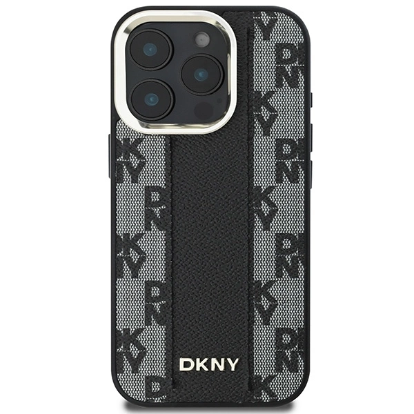 DKNY Checkered Pattern Magsafe iPhone 16 Pro Case - Blackeng