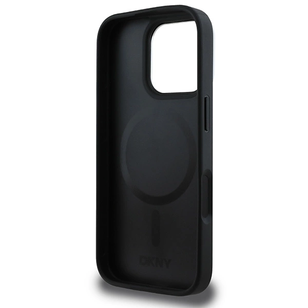 DKNY Checkered Pattern Magsafe iPhone 16 Pro Case - Blackeng