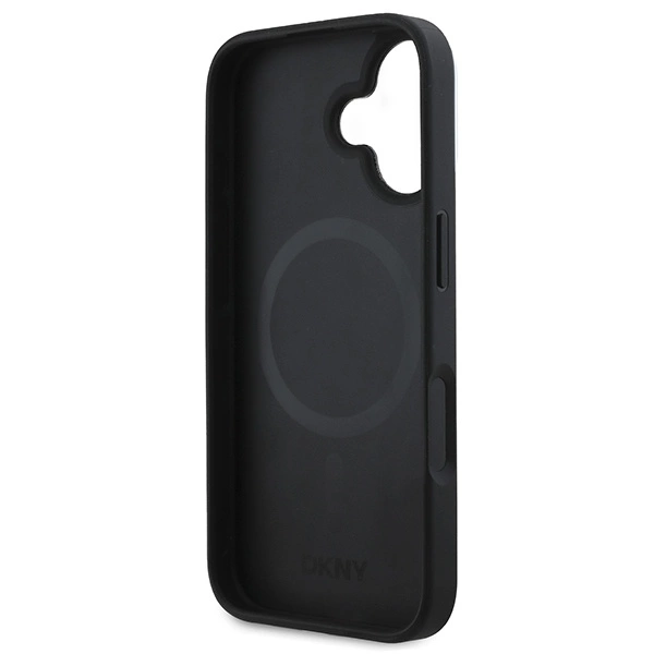 DKNY Checkered Pattern Magsafe iPhone 16 Plus Case - Blackeng
