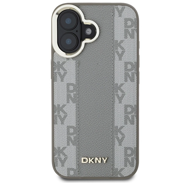 DKNY Checkered Pattern Magsafe iPhone 16 Case - Beigeeng