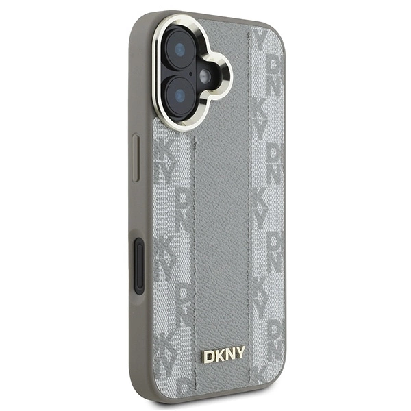 DKNY Checkered Pattern Magsafe iPhone 16 Case - Beigeeng
