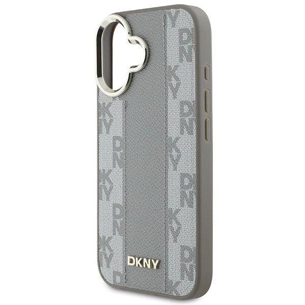 DKNY Checkered Pattern Magsafe iPhone 16 Case - Beigeeng