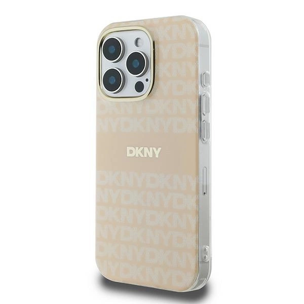 DKNY Repeat Texture Pattern With Stripe iPhone 16 Pro Max Case - Pinkeng