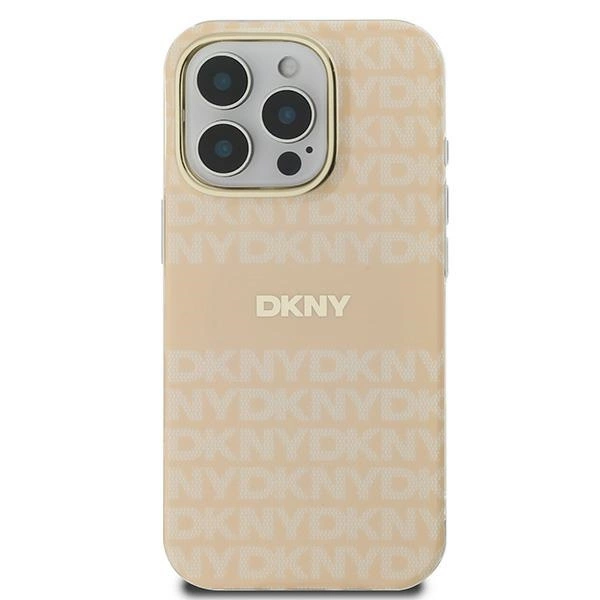 DKNY Repeat Texture Pattern With Stripe iPhone 16 Pro Max Case - Pinkeng