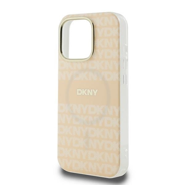 DKNY Repeat Texture Pattern With Stripe iPhone 16 Pro Max Case - Pinkeng