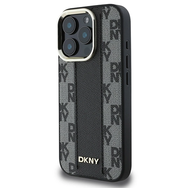 DKNY Checkered Pattern Magsafe iPhone 16 Pro Max Case - Blackeng
