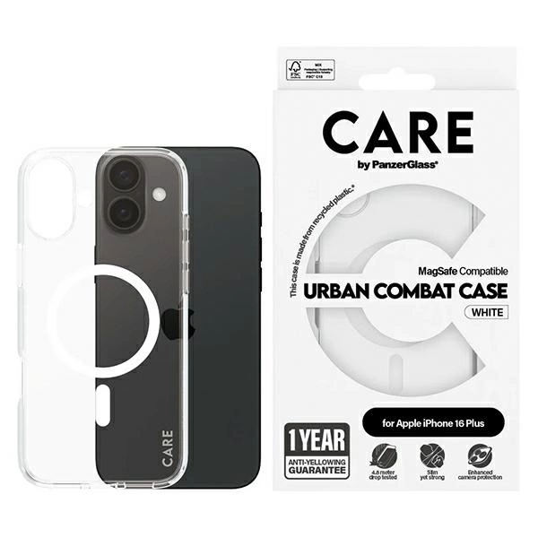 CARE by PanzerGlass Flagship Case iPhone 16 Plus 6.7" white/white MagSafe 1339eng