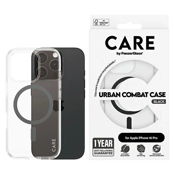 CARE by PanzerGlass Flagship Case iPhone 16 Pro 6.3"" black/black MagSafe 1346eng