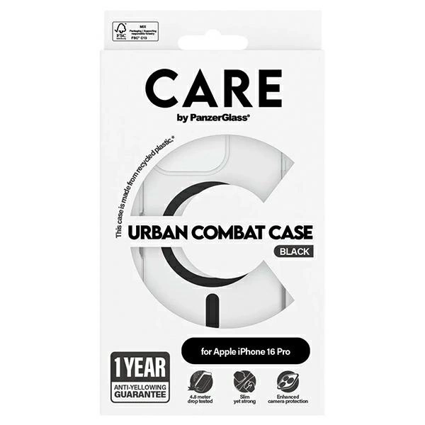 CARE by PanzerGlass Flagship Case iPhone 16 Pro 6.3"" black/black MagSafe 1346eng