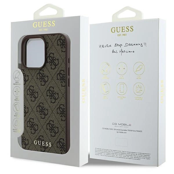 Guess 4G Classic iPhone 16 Pro Max Case - Browneng