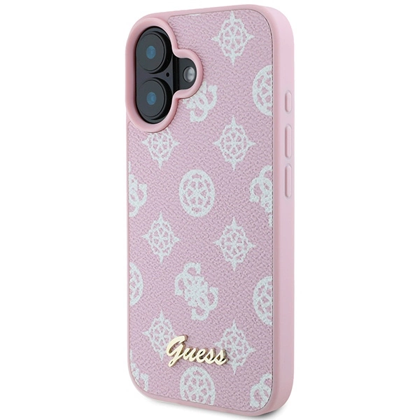 Guess Peony Script Logo MagSafe iPhone 16 Plus Case - Pinkeng