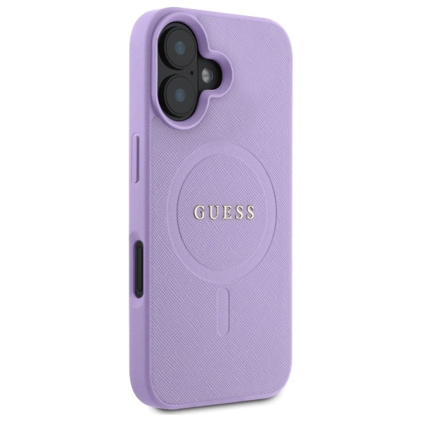 Guess Saffiano MagSafe iPhone 16 Case - Purpleeng