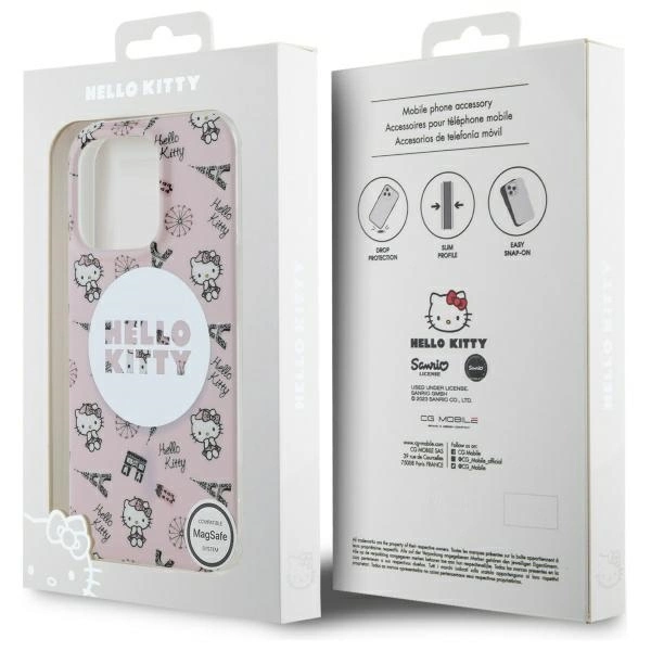 Hello Kitty IML All Over Paris Magsafe iPhone 16 Pro Case - Pinkeng