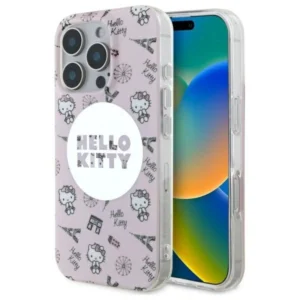 Hello Kitty IML All Over Paris Magsafe Case for iPhone 16 Pro Max - Pinkeng