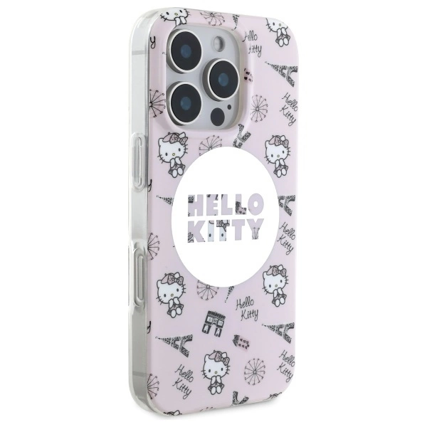 Hello Kitty IML All Over Paris Magsafe Case for iPhone 16 Pro Max - Pinkeng