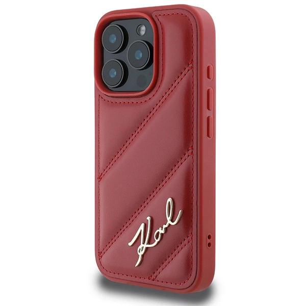 Karl Lagerfeld Quilted Signature iPhone 16 Pro Case - Redeng