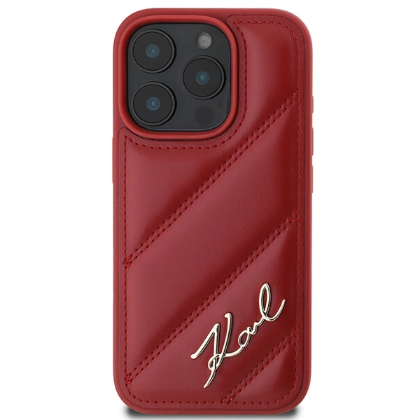 Karl Lagerfeld Quilted Signature iPhone 16 Pro Case - Redeng
