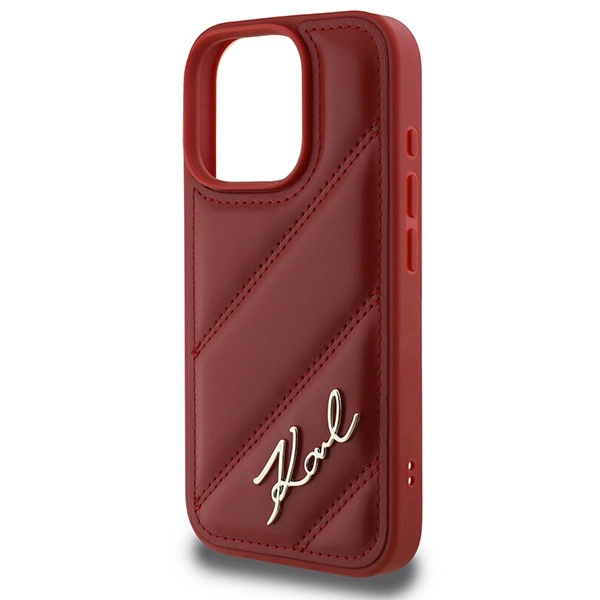 Karl Lagerfeld Quilted Signature iPhone 16 Pro Case - Redeng