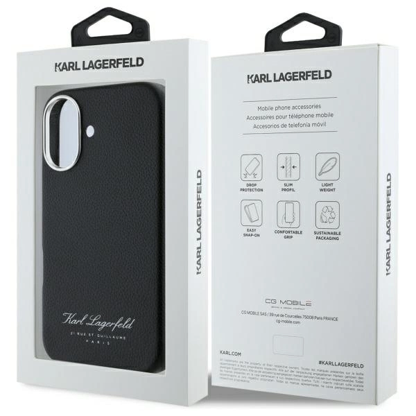 Karl Lagerfeld Hotel RSG iPhone 16 Pro Case - Blackeng