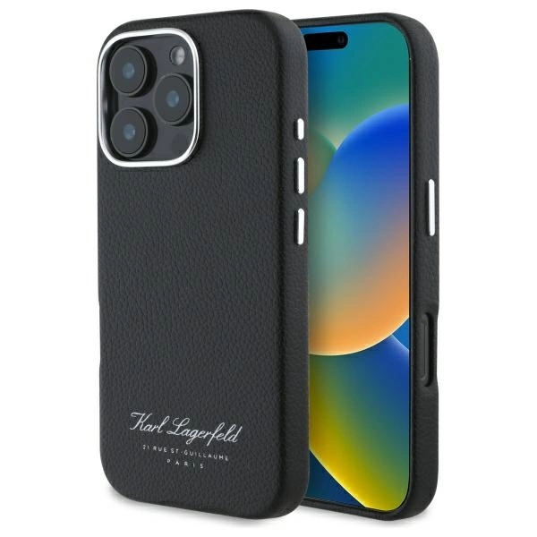 Karl Lagerfeld Hotel RSG Case for iPhone 16 Pro Max - Blackeng