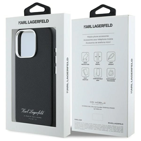 Karl Lagerfeld Hotel RSG Case for iPhone 16 Pro Max - Blackeng