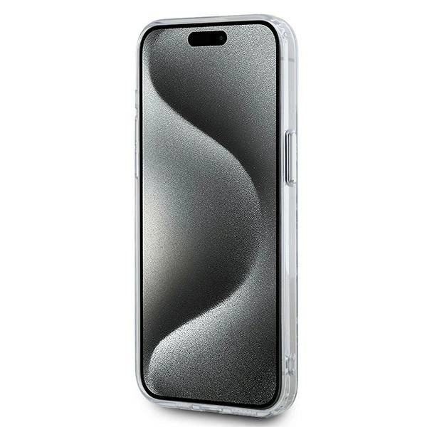 Karl Lagerfeld IML Monogram Karl & Choupette Head MagSafe iPhone 15 Pro Case - Cleareng