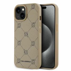 Karl Lagerfeld Magsafe Karl Head iPhone 15 Case - Beigeeng