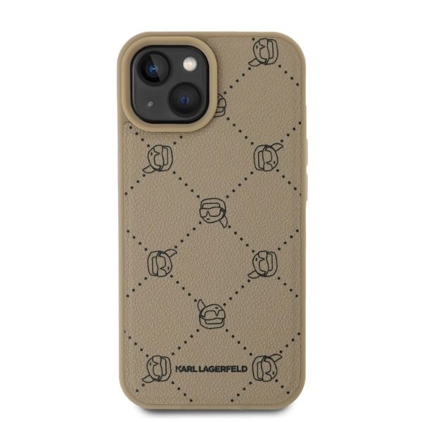 Karl Lagerfeld Magsafe Karl Head iPhone 15 Case - Beigeeng