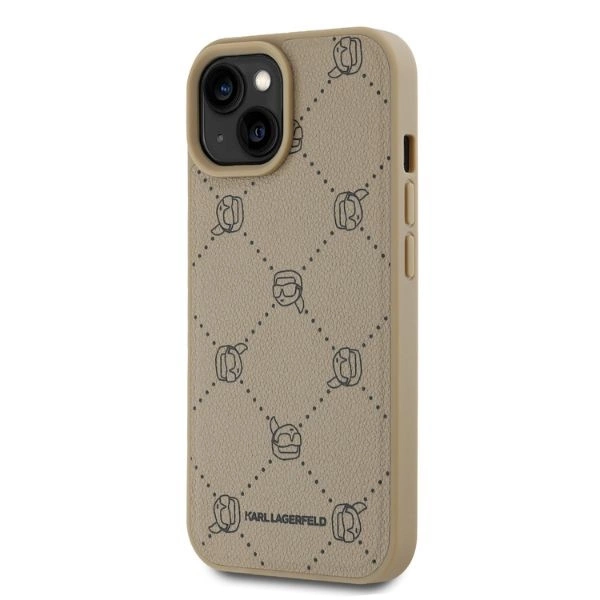 Karl Lagerfeld Magsafe Karl Head iPhone 15 Case - Beigeeng