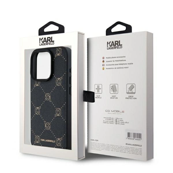 Karl Lagerfeld Magsafe Karl Head Case for iPhone 15 Pro Max - Blackeng