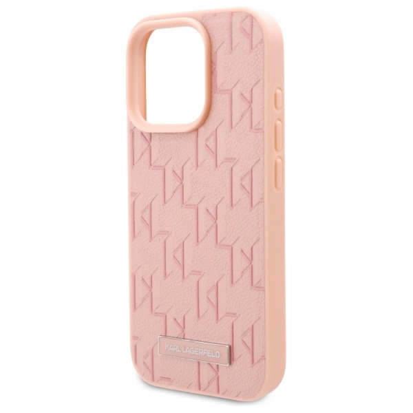 Karl Lagerfeld Hot Stamp Magsafe iPhone 16 Pro Case - Pinkeng