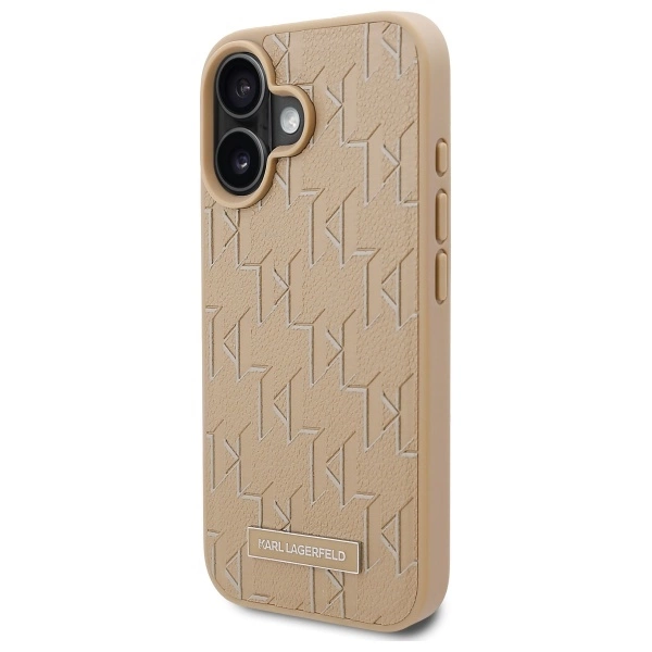 Karl Lagerfeld Hot Stamp Magsafe iPhone 16 Case - Beigeeng