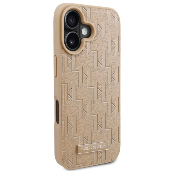 Karl Lagerfeld Hot Stamp Magsafe iPhone 16 Case - Beigeeng