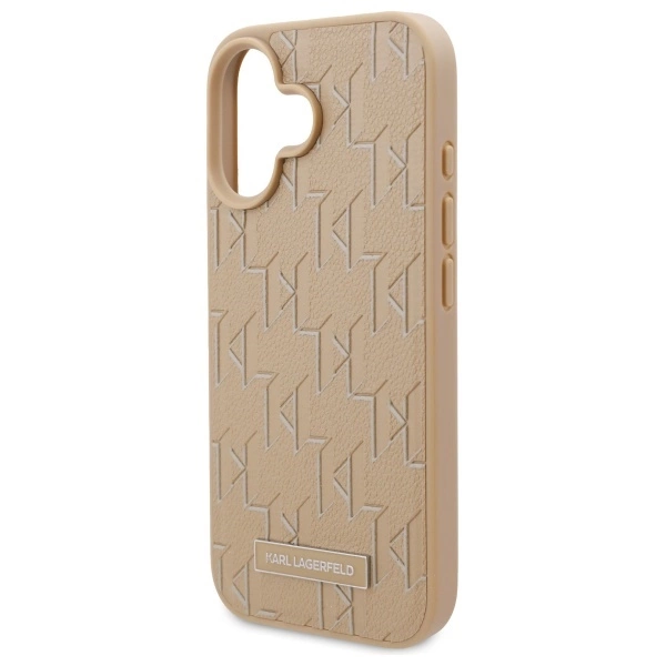 Karl Lagerfeld Hot Stamp Magsafe iPhone 16 Case - Beigeeng