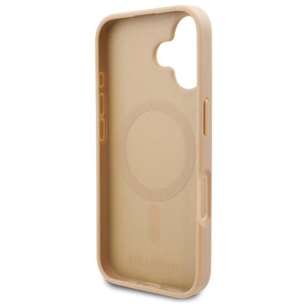 Karl Lagerfeld Hot Stamp Magsafe iPhone 16 Case - Beigeeng