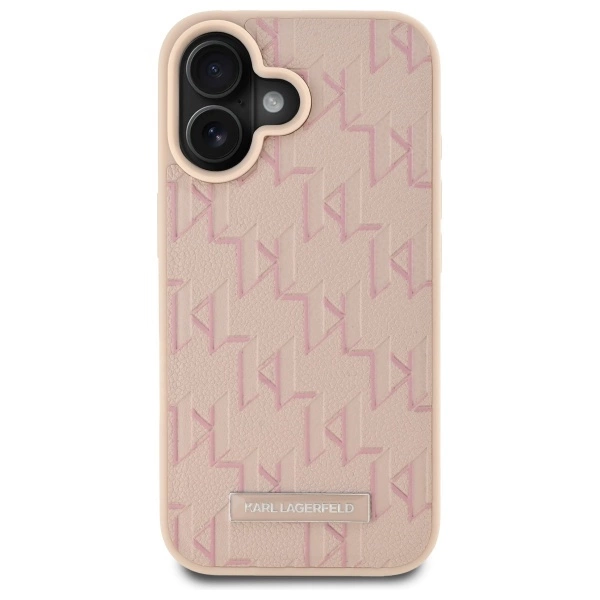Karl Lagerfeld Hot Stamp Magsafe iPhone 16 Case - Pinkeng