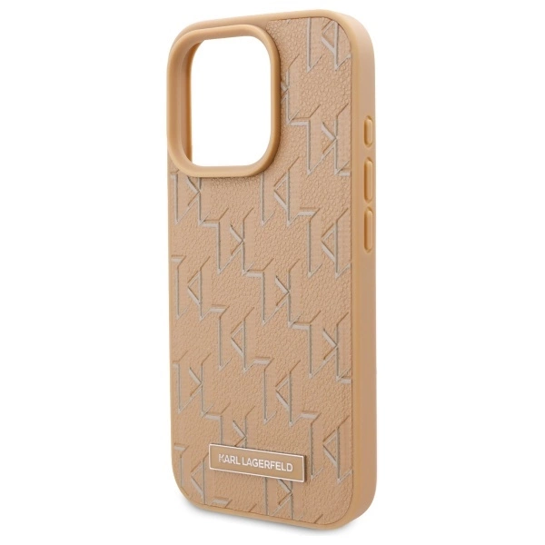 Karl Lagerfeld Hot Stamp Magsafe iPhone 16 Pro Max Case - Beigeeng