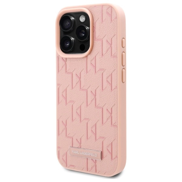 Karl Lagerfeld Hot Stamp Magsafe iPhone 16 Pro Max Case - Pinkeng