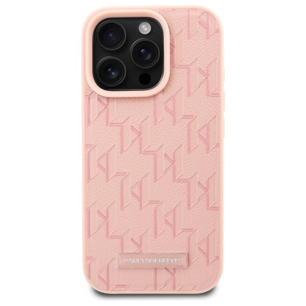 Karl Lagerfeld Hot Stamp Magsafe iPhone 16 Pro Max Case - Pinkeng