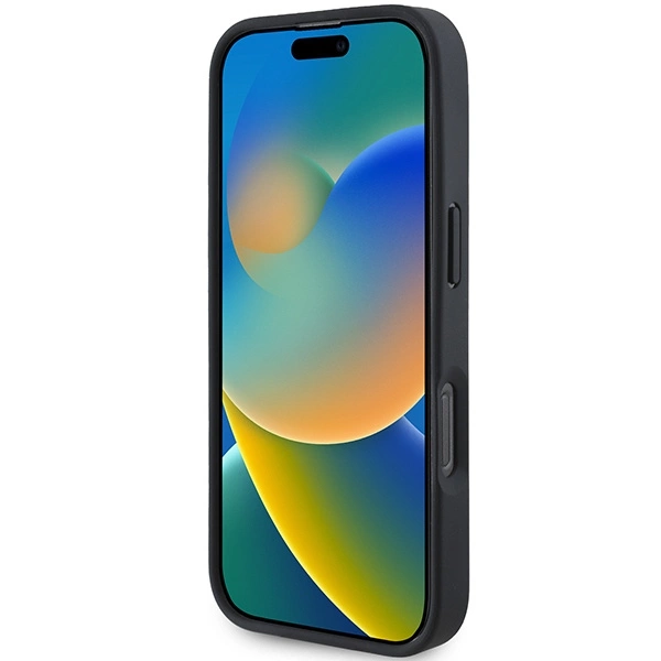 Mercedes MB Waves Leather iPhone 16 Pro Case - Blackeng