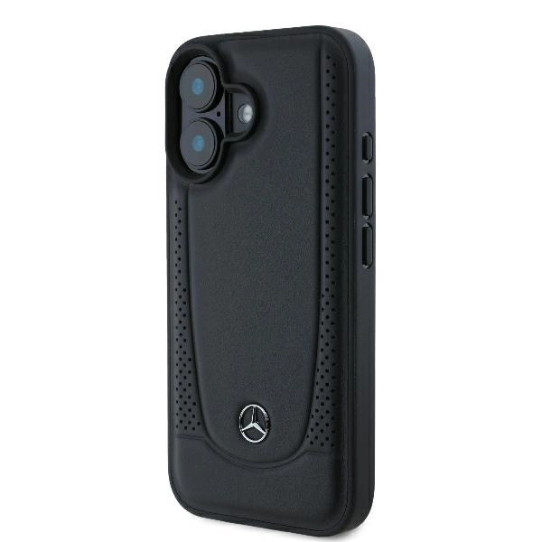 Mercedes Leather Urban iPhone 16 Case - Blackeng