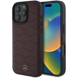 Mercedes MB Waves Leather Case for iPhone 16 Pro Max - Redeng