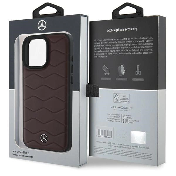 Mercedes MB Waves Leather Case for iPhone 16 Pro Max - Redeng