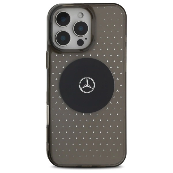 Mercedes MB Case Star Pattern for iPhone 16 Pro - Blackeng