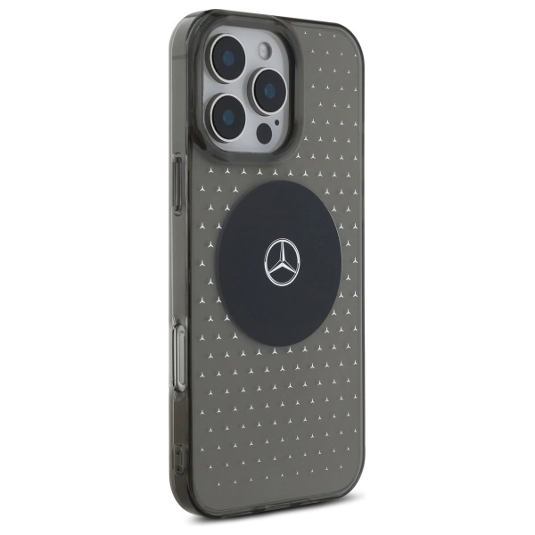 Mercedes MB Case Star Pattern for iPhone 16 Pro - Blackeng
