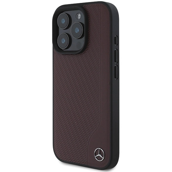 Mercedes MB Wood Imitation Leather MagSafe iPhone 16 Pro Case - Redeng